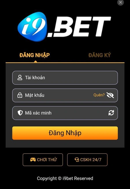 Những thông tin cần cung cấp khi đăng nhập tài khoản tại i9bet trên mobi